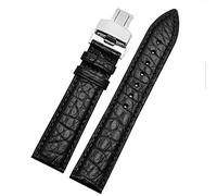 KDEGK Bracelet en cuir crocodile pour toutes les marques de bracelets de 16, 17, 18, 19 mm avec boucle déployante, 17mm, Acétate, Pas de pierre précieuse