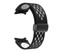 KDEGK Bracelet en silicone 20 mm pour Samsung Galaxy Watch 7 6 5 4 40 mm 44 mm 5Pro 45 mm Boucle magnétique sans espaces Bande 6 Classic 43 mm 47 mm 42 bracelets de montre(BW-B,Watch 4 6 classic)