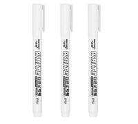 KDEGK Lot de 3 marqueurs permanents étanches en métal pour peinture blanche pour le lavage, l'art, la peinture, les graffitis, le tissu, le bois, le cuir, 1 mm