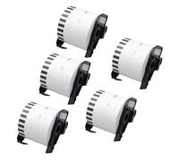 KDFCVUX Rouleaux de Papier Thermique, Paquet de 5, 62 mm x 30. 48m Compatible avec Les étiquettes DK-2205 DK-22205 Compatible avec QL-500 QL-500A QL-550 QL-560 QL-700 QL-570VM QL-800N QL-600TD