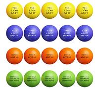 KDG Lot 20 de Balle Anti-Stress Motivationnelles pour Enfant et Adulte, Balle Anti Stress avec Quetos pour Soulager l'anxiété et Gérer La Colère comme Cadeau
