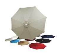 KDHKDFN Remplacement Toile Parasol 8 Baleines 4.00m déporté Auvent Gris Clair
