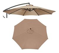 KDHKDFN Toile De Rechange Pour Parasol Déporté, Toile De Parasol Ronde 3m 8 Baleines Toile De Remplacement(Color:kaki)