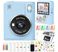KDISHKRA Appareil Photo Instantané Enfants, 2.4" Écran HD | 48MP | Carte de 32GB | 1080P HD Appareil Photo Numérique Enfant avec Papier d'impression, Cadeaux pour Garçons & Filles de 3 à 12 Ans