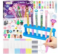 KDISHKRA Fabrique a Stylo - 102 Accessoires, Activité Manuelle Enfants 5-12 Ans, Kit Loisir Creatif Enfant, Kit de Creation Stylo Enfant, Cadeau Anniversaire et cadeaux de Noël Fille Garcon