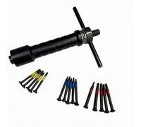 Kdjuope Arrache- Vis autoperceusesTarauuses Manuel Extracteur à Manivelle Traverle Extracteur Vis pr Bricoleurs, Noir, 15 PC