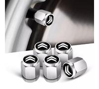 KDKDJ Auto Bouchons de Valve pour Citroen C1, Valve Pneu Voiture Bouchons de Valve de Pneu Bouchon de Valve Voiture Résistant à la Corrosion Voiture Accessoires,Silver-1