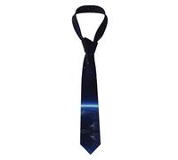 KDKJEDPEAF Cravate bleue Constellation Galaxy pour homme, cravate décontractée, cravate d'affaires, cravate de mariage, cravate élégante, polyvalente, fine et moderne, Noir , taille unique