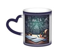 KDKJEDPEAF Formulas Shapes Theory M Tasse magique à changement de couleur 325 ml | Tasse à café en céramique sensible à la chaleur révèle une image surprise | Cadeau pour elle, lui, famille, amis