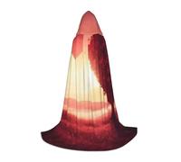 KDKJEDPEAF Longue cape à capuche pour adolescent - Beau cœur - Longueur au sol - Cape à capuche - Costume d'Halloween et de cosplay