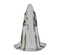 KDKJEDPEAF Longue cape à capuche pour adolescent, squelette humain, longueur au sol, cape à capuche, costume d'Halloween et cosplay