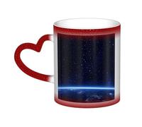 KDKJEDPEAF Tasse à café magique à changement de couleur de la galaxie bleue de la constellation 325 ml | Tasse à café en céramique sensible à la chaleur révèle une image surprise | Cadeau pour elle