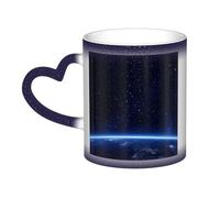 KDKJEDPEAF Tasse à café magique à changement de couleur de la galaxie bleue de la constellation 325 ml | Tasse à café en céramique sensible à la chaleur révèle une image surprise | Cadeau pour elle