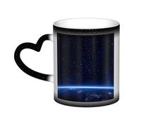 KDKJEDPEAF Tasse à café magique à changement de couleur de la galaxie bleue de la constellation 325 ml | Tasse à café en céramique sensible à la chaleur révèle une image surprise | Cadeau pour elle