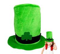 kdkskss Adult Deluxe Green Leprechaun Top Hat, Accessoires De La Saint-Patrick, Chapeau De Lutin, Velvet Hat, Chapeaux Fantaisie Pour Hommes Et Femmes, Taille Unique - 27,8cm