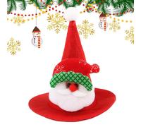 kdkskss Bonnet du Père Noël pour Animaux,Couvre-Chef Ajustable Drôle De Noël,Chapeau Costume Père Pointu pour Chat | pour Dragon Barbu Moyen Grand Petit Fête Célébration Hiver Séance Photo