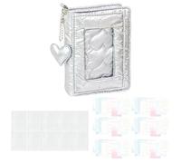 kdkskss Classeur À Collages - Couverture avec Pochette et Pages Transparentes | M5 Carnet de Journal avec Autocollants à | Pour Élèves Étudiants Femmes Adolescents Maison Dortoir École Salle