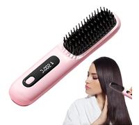 Kdkskss Cordless Hair Straightener Brush, Portable Hair Straightener Brush For Travel, Pinceaux De Style Chauffant Rechargeables, USB 4000mAh Hot Smooth Heated Comb For Hairs Styling