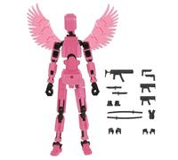 kdkskss Figurine d'action Déjà Assemblée, Mobile Multi-articulations Imprimée en 3D avec Ailes, Idéales comme Cadeaux d'anniversaire Et Décorations De Bureau pour Collectionneurs (Pink)