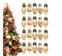 kdkskss Guirlande Lumineuse pour Arbre De Noël Fonctionnant sur Piles, Luminaire Féerique avec Bulbes Globe Neigeux, Décoration Vintage pour Intérieur Clôture Patio Mariage Fête Jardin Fenêtre