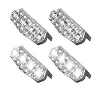 kdkskss Lumières Stroboscopiques Solaires - Feu Clignotant de Sécurité Routière - 4 Pièces Accessoire d'Alarme Automobile Haute Luminosité pour Véhicules, Motos, Glissières et Panneaux Routiers