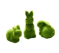 kdkskss Statue de Lapin,Figurine d'animal Flockée - Lapin Couvert de Mousse Végétale | pour Intérieur Extérieur Bureau Table de Chevet Jardin Pelouse Bibliothèque Dortoir Appartement