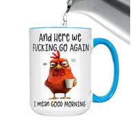 kdkskss Tasse Poulet - 325ml Tasse Boisson Coq En Colère Avec Anse | Vaisselle Céramique Amusante Pour Lait Thé Café Cuisine Café Femmes Hommes