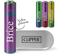 KDO MAGIC Briquet Clipper Personnalisé en Métal dégradé ICY