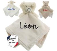 KDO MAGIC - Doudou personnalisé - Doudou Animaux Personnalisable - Peluche bébé brodée avec Le prénom - Tissu Doux - Idée Cadeau Enfant, garçon, Fille, Naissance (Chien)