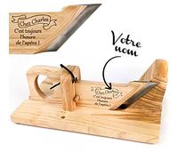 KDO MAGIC - Guillotine Saucisson personnalisé - Trancheuse gravée avec votre texte - Guillotine apéro Personnalisable - Cadeau Papa, Homme, Noël - Idée cadeau fête des pères (Modèle Apéro)