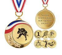 KDO MAGIC Médaille Personnalisée Or gravé Plaque de 7cm (Judo)