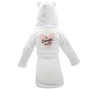 KDO MAGIC - Peignoir bébé personnalisé - Doux et Moelleux - Personnalisable avec un prénom - Couleur blanc - garçons & filles (6-12 mois, Petite princesse)
