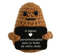 KDO-MAGIC - Pommes de terre positive personnalisable français - Message personnalisé - Peluche potatoes à personnaliser - Texte gravé - Idée cadeau femme et homme, cadeau de Noël, anniversaire