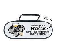 KDO MAGIC - Sacoche pétanque Personnalisable - pour triplette 3 Boules - Personnalisé avec prénom et Votre Texte - Cadeau fête des pères, Homme, Retraite, noël (Modèle Apéro)
