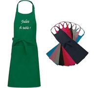 KDO MAGIC - Tablier personnalisé - Tablier brodé - Prénom et texte brodé - Idée cadeau pour tous - Qualité Premium - Idée cadeau noël, homme, femme, anniversaire (Vert)