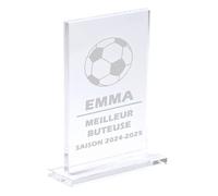 KDO MAGIC - Trophée Personnalisable - Coffret Cadeau Inclus - Trophée Verre personnalisé - Texte, prénom ou Date gravé - Rectangle - Récompense, Compétition, Numéro 1 - Thème Sport