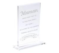 KDO MAGIC - Trophée Personnalisable - Coffret Cadeau Inclus - Trophée Verre personnalisé - Texte, prénom ou Date gravé - Rectangle - Anniversaire, récompense, Retraite - Thème Texte