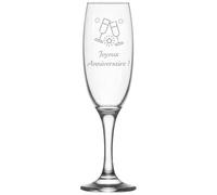 KDO MAGIC Verre à Champagne Célébration Personnalisé - Flûte Gravée Nom ou Message - Cadeau Anniversaire, Noël, Nouvel An - Idée Cadeau Fête