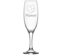 KDO MAGIC Verre à Champagne Saint-Valentin Personnalisé - Flûte Gravée Prénom ou Message - Cadeau Amoureux - Idée Cadeau Couple Anniversaire Mariage