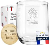 KDO MAGIC - Verre à eau Personnalisé Coffret cadeau inclus (Pirate)