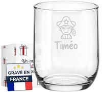 KDO MAGIC - Verre Personnalisé Gravé avec Prénom - Verre à eau Personnalisable - Idée Cadeau Original pour homme, femme, enfant - Anniversaire, Fête, Occasions Spéciales (Modèle Pirate)