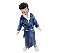 KDOQ Peignoir Enfants Robe de Chambre Automne et Hiver garçon Pyjamas Peignoir Enfants Doux et Moelleux Revers Long Hiver Chaud Peignoirs