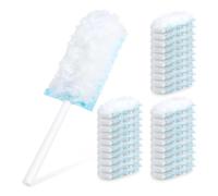 Kdouehg 12 Recharges de Plumeau et 1 Poignée, 360 Recharges de Plumeau Robustes, Plumeaux Multi-Surfaces pour Le Nettoyage de et de la Voiture, pour Plafond et Facile à Utiliser