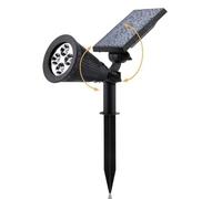 Kdouehg 2 Pièces LED Lumières Solaires Projecteur Solaire Étanche Applique Murale Solaire Lampe de Jardin Solaire Lampe Solaire en Plein Air
