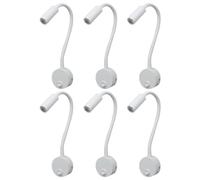 Kdouehg 6 Pièces 3 W Bibliothèque Lumières Lampe de Table Minimaliste Col de Cygne Lecture Applique Murale pour Chambre Dortoir Lampe de Travail LED