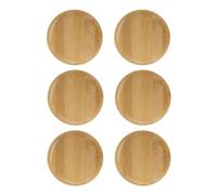 Kdouehg 6 Pièces Dessus de Verre à Vin, Dessus de Charcuterie en Verre à Vin de 4 Pouces, Dessous de Verre en Bambou pour Verre à Vin