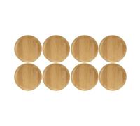 Kdouehg 8 Pièces Dessus de Verre à Vin, Dessus de Charcuterie en Verre à Vin de 4 Pouces, Dessous de Verre en Bambou pour Verre à Vin