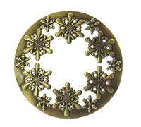 Kdouehg Aide Les Bougies en Pot à Fondre Uniformément, Flocon de Neige, Aromathérapie, Bougies Intelligentes, Cadeaux pour Femmes, Bronze 7,8 cm