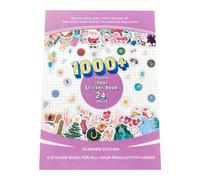 Kdouehg Autocollants de planification 2024 - Planning mensuel et accessoires, 24 pages, plus de 1000 autocollants calendriers, autocollants de festival, environ 208 x 152 x 5 mm / 8,2 x 6 x 0,2 cm