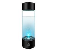 Kdouehg Bouteille d'eau D'Hydrogène 420 ML 1400 Ppb Technologie PEM SPE Machine Ioniseur d'eau D'Hydrogène Essentials (Noir)